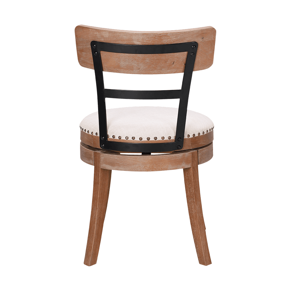 বৃত্তাকার কুশন কঠিন কাঠের ডাইনিং চেয়ার