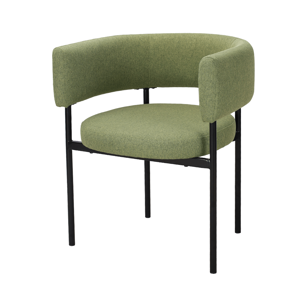 অ্যাসিড সবুজ ধাতব লেগ ডাইনিং চেয়ার